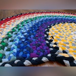 🌈Rainbow Handbraided Rug 🔆